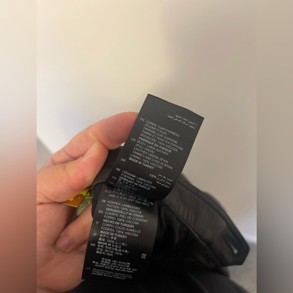 Sandro Paris Black Poesie Lamb Leather Flared Leg Crop Pants Women's US 2 capri - Picture 9 of 13